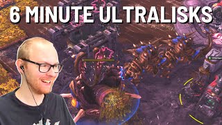 This Ultralisk Rush Is INSANE Zerg Cheese to GM 2 [upl. by Arsuy652]