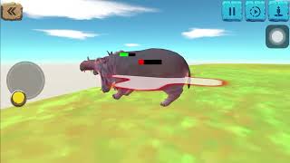 Rhino vs Hippo  animals tournament  animal revolt simulator [upl. by Ahseihs]