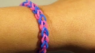 Loom Bands basteln einfaches Armband für Anfänger Deutsche Anleitung in HD [upl. by Akinihs]