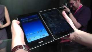 ASUS MeMO Pad HD 7 vs Google Nexus 7  Comparison at Computex 2013 [upl. by Wollis]