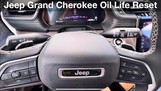 2022 2023 Jeep Grand Cherokee How to reset oil life  maintenance reminder [upl. by Bocaj]