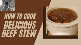 Homemade Beef Stew  CrockPot Recipe [upl. by Fitton]