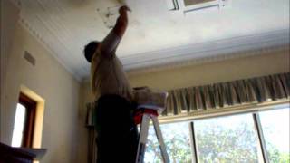 Plastering How to Repair a Hole in Ceiling  Hawthorn Plaster Repairs [upl. by Eded679]