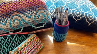 4 Beginners Guide to Mosaic Crochet  In the Round [upl. by Dorsy]