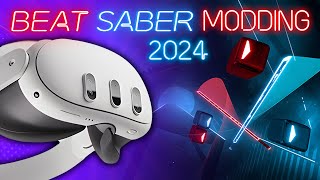 Latest 2024 Beat Saber Modding Guide For Quest [upl. by Ahseekat]