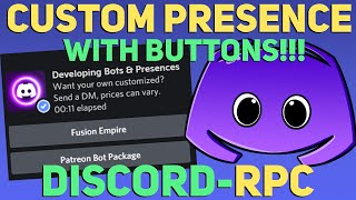 NEW How To Make A CUSTOM Discord Rich Presence Status  DiscordRPC 2022 [upl. by Shushan]