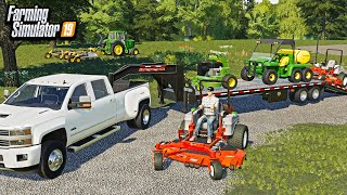 MOWING OVERGROWN LAWNS MOWING ROLEPLAY  FARMING SIMULATOR 2019 [upl. by Jeb]