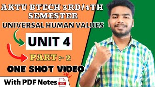 Uhv unit 4  part 2  universal human values btech 2nd year  uhv aktu engineertamori [upl. by Acimad]