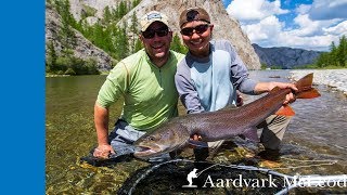 Fishing for monster Taimen in Mongolia on the fly [upl. by Paver]