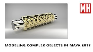 Maya 2017 tutorial  Modeling more complex objects 2  Worm gear [upl. by Novat159]