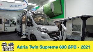 Adria Twin Supreme 600 SPB  Modelljahr 2021 [upl. by Htiekal785]