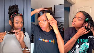 20 SIMPLE NATURAL HAIRSTYLES TUTORIALS 💞 PROTECTIVE HAIRSTYLES COMPILATION [upl. by Mart]