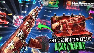 HELLCASE DE 3 TANE EFSANE BIÃ‡AK KATLADIK ðŸ˜± CSGO KASA AÃ‡ILIMI PROMO CODE [upl. by Attelrahs]