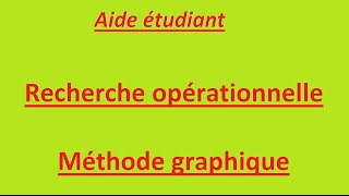 recherche opérationnelle  méthode graphique maximisation [upl. by Akirret]