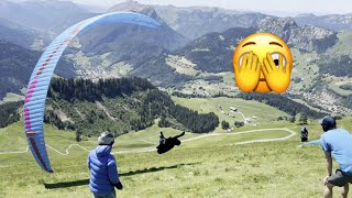 Strong Wind Paragliding TakeOffs BELGIAN OPEN 2024  Le Grand Bornand [upl. by Tish]