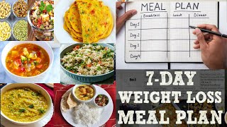 Weightloss Diet Plan for full week  7 days weightloss diet plan  lose 35kg weight [upl. by Acireed]