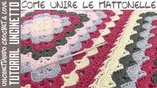 Come Unire le Mattonelle Ventagli  Tutorial Uncinetto sub eng y esp [upl. by Anette]