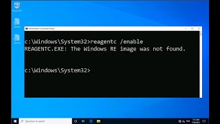 REAGENTCEXE The Windows RE image was not found [upl. by Eeraj532]