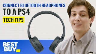 Connecting Bluetooth Headphones to a PS4  Tech Tips from Best Buy [upl. by Norri326]