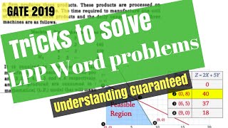 Tricks For LPP Word ProblemFormulation  Operational Research In HINDI  Gate19 [upl. by Nyvrem432]