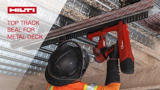 HOW TO Install Hilti Firestop Top Track Seal for metal deck perpendicular to the flute [upl. by Treboh]