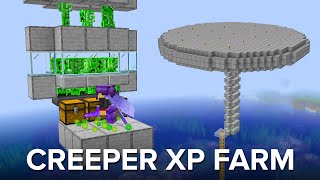 Minecraft EASY Creeper XP Farm  3100 Gunpowder Per Hour [upl. by Racso404]