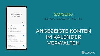 Angezeigte Konten im Kalender verwalten  Samsung Android 12  One UI 4 [upl. by Rasure]