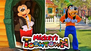 Morning at Mickeys Toontown  Rides Characters amp Walkthrough at Disneyland Park 4K POV [upl. by Finnie]