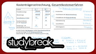 Kostenträgerzeitrechnung Gesamtkostenverfahren Betriebsgewinn  Kosten und Leistungsrechnung [upl. by Lacy291]