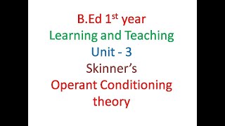 skinner operant conditioning theory  BFSkinner operant conditioning theory in tamil [upl. by Lidia10]