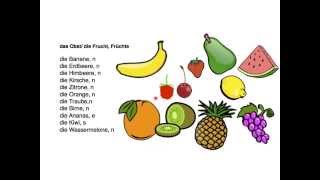 German vocabulary  Fruits amp vegetables [upl. by Salome442]