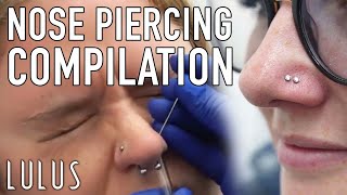 3 Minutes of Nose Piercings COMPILATION [upl. by Fifine]