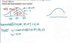 Normale verdeling  Standaarddeviatie uitrekenenmp4 [upl. by Dulsea31]
