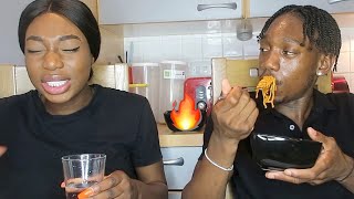 X2 SPICY NOODLE CHALLENGE WITH MY BRO THOUGHT THIS ONLY AFFECTED YT PPL [upl. by Hayifas]