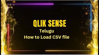 Qlik Sense interview Questions in Telugu  CSV load in Qlik Sense [upl. by Ayomat178]