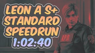 Resident Evil 2 Remake  Leon A Speedrun  10240 [upl. by Noirad]