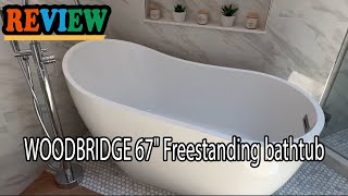 Woodbridge freestanding bathtub Review  High Quality Modern Freestanding Bathtub [upl. by Platt449]