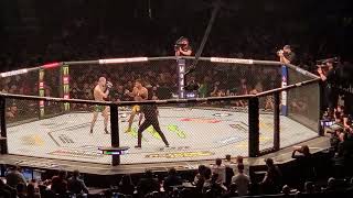 Sean OMalley TKO win against Raulian Paiva at UFC 269 Ringside view [upl. by Yliram899]