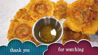 tostones  fried plantains [upl. by Nevins]