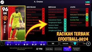 Racikan Terbaru A Onana Man United Max Rating 96 Efootball Mobile 2024 [upl. by Davina]