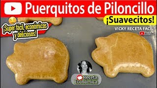 Puerquitos o Marranitos Pan de piloncillo  Vicky Receta Facil [upl. by Goss]