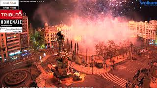 CREMA FALLAS 2018 VALENCIA EN DIRECTO  PLAZA AYUNTAMIENTO  by WOLKAMCOM [upl. by Atekehs208]