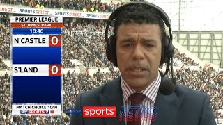 Chris Kamara thinks a Newcastle player is taking a penalty for Sunderland [upl. by Hoes]