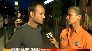 F1 Felipe Massa está em coma induzido R Barrichello fala sobre o acidente 250709 [upl. by Lekcim]