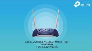 300Mbps Kablosuz N ADSL2 Modem Router TDW8960N V8 [upl. by Nodnab]