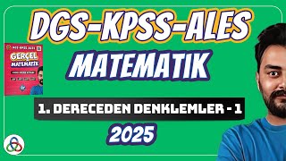 1 Dereceden Denklemler  1 Video  DGSKPSSALES Matematik  2024 [upl. by Aicenert]