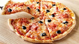 Cómo hacer PIZZA CASERA RÁPIDA con masa de pizza sin reposo [upl. by Novanod]