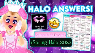 Royale High Nightmare Fountain Answers 2024  Halloween Halo [upl. by Llennehc]