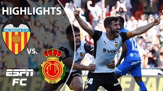 Valencia scores TWO GOALS IN ADDED TIME to earn draw vs Mallorca  LaLiga Highlights  ESPN FC [upl. by Chicky959]