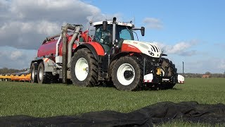 Grasland bemesten met nieuwe Steyr Terrus CVT 6270 en Kotte Garant tandem mesttank 2018 [upl. by Hyacinthe]